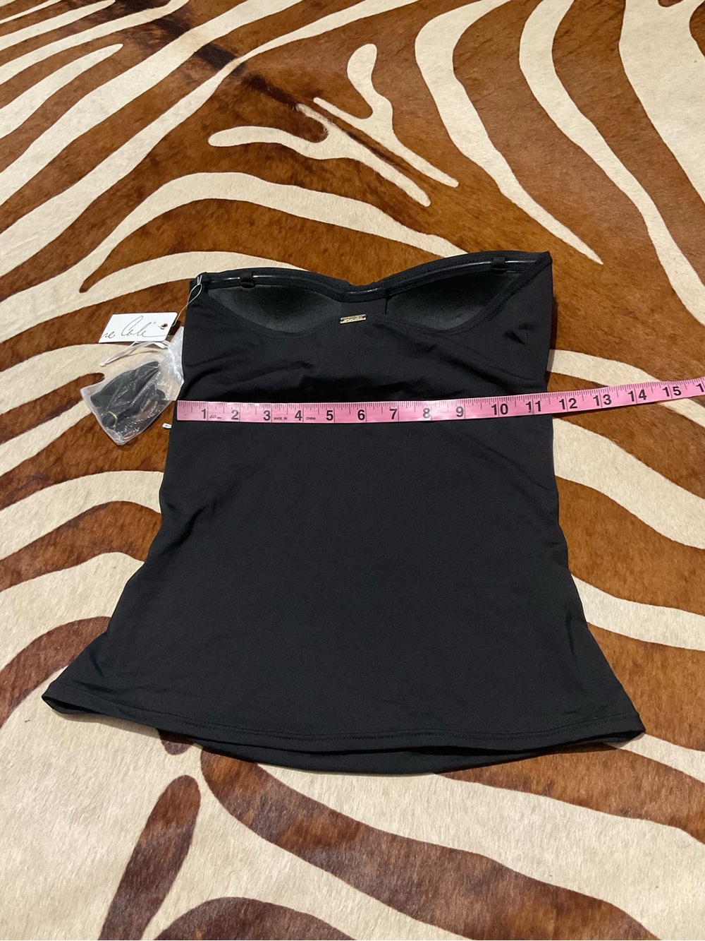 NEW Ann Cole Twist Front Bandeau Tankini Bandeaukini Swim Top Size XS - Picture 6 of 8